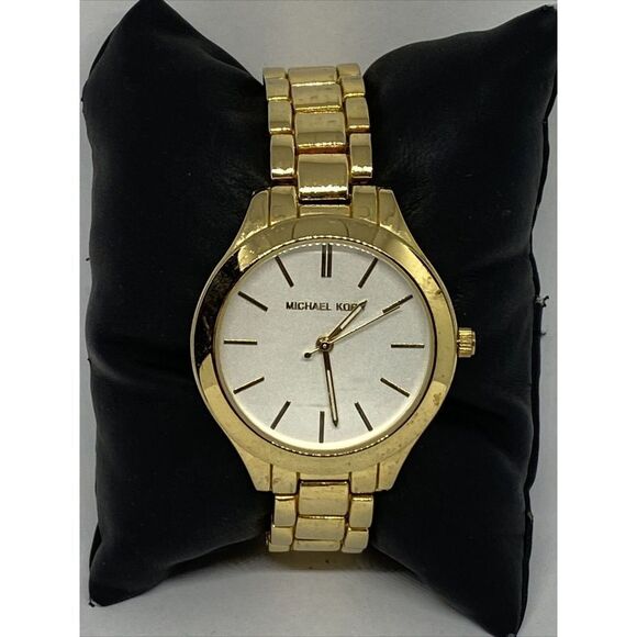 Michael Kors MK8853 Women's Stainless Steel Analog White Dial Quartz Watch WO729 - Picture 3 of 12